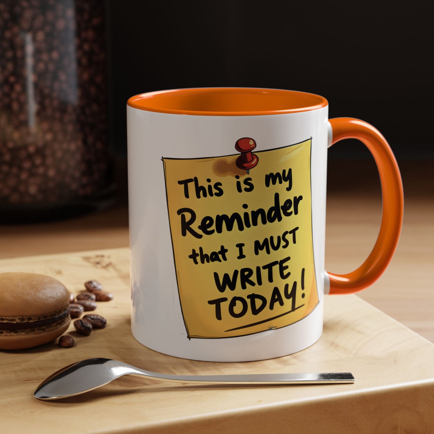 Writing Reminder Accent Coffee Mug
