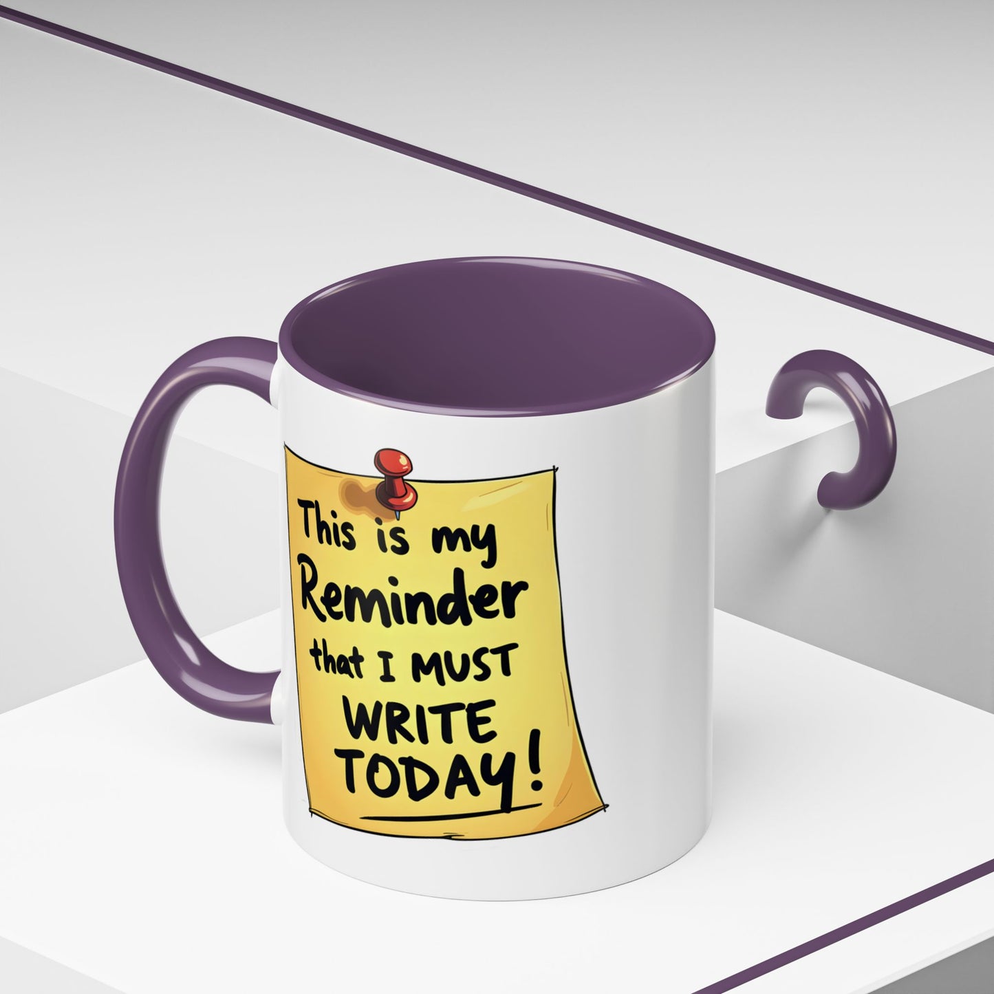 Writing Reminder Accent Coffee Mug