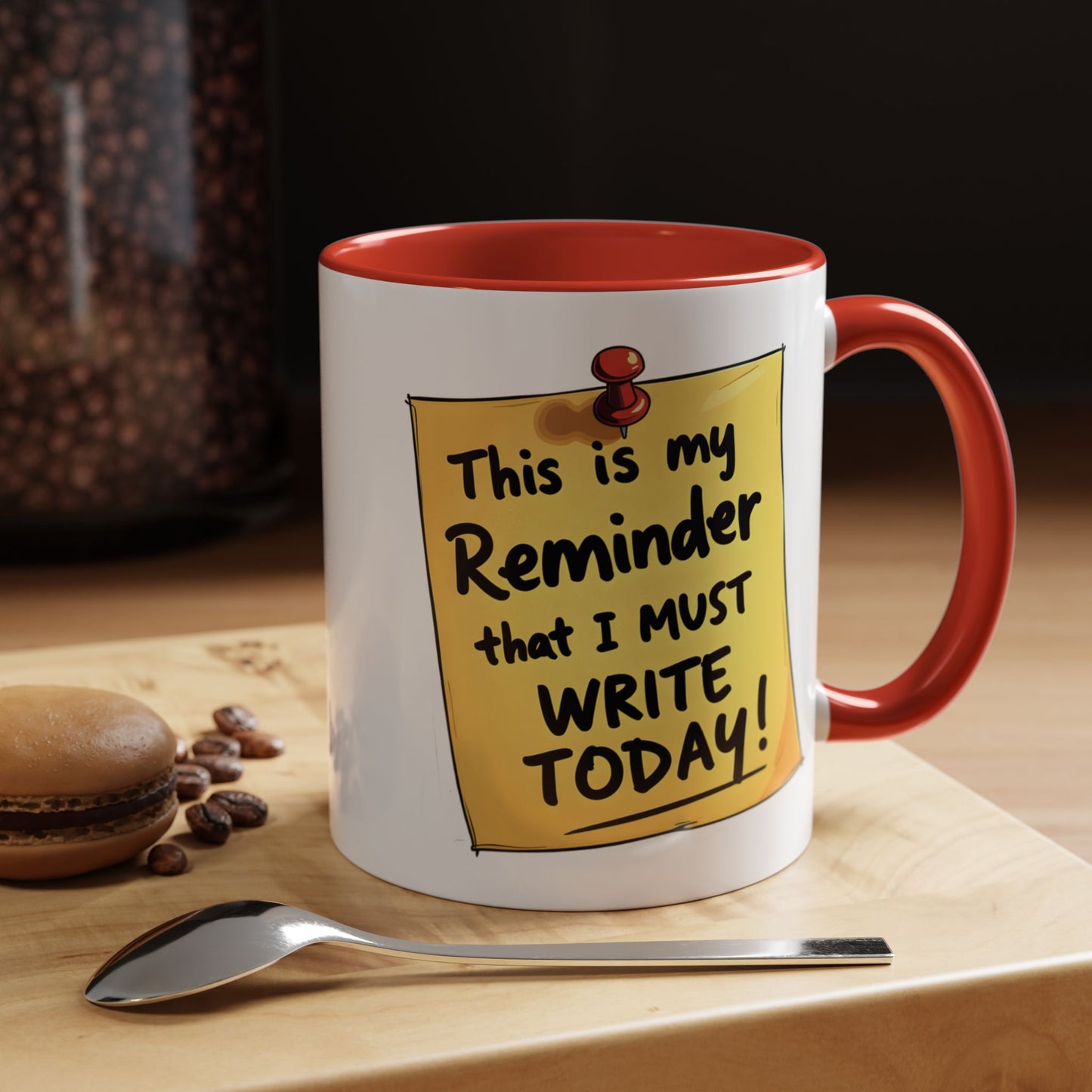 Writing Reminder Accent Coffee Mug