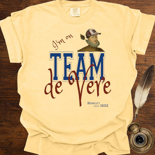 Team De Vere T-Shirt — "I’m on Team de Vere" Shakespearean Tee