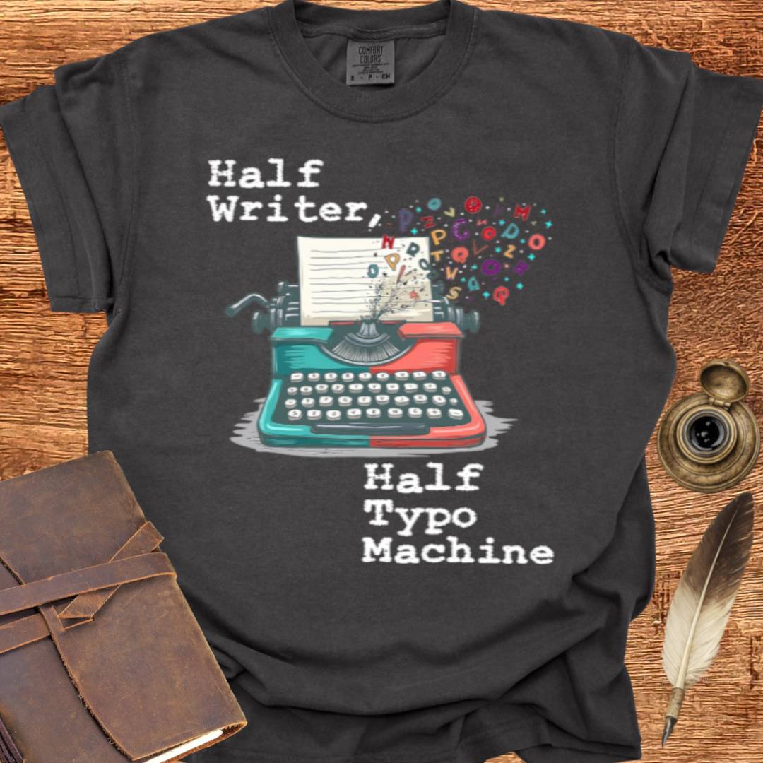 Half Writer / Half Typo Machine - Writing T-shirt