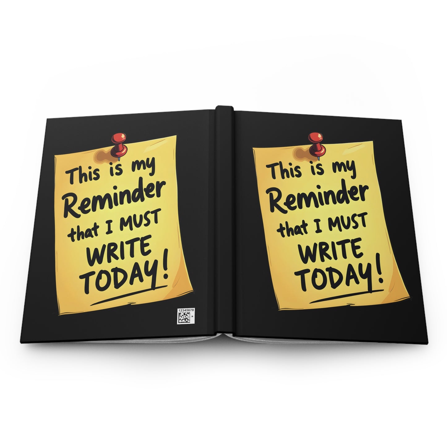 Writing Reminder Hardcover Journal — Inspirational Writer Notebook