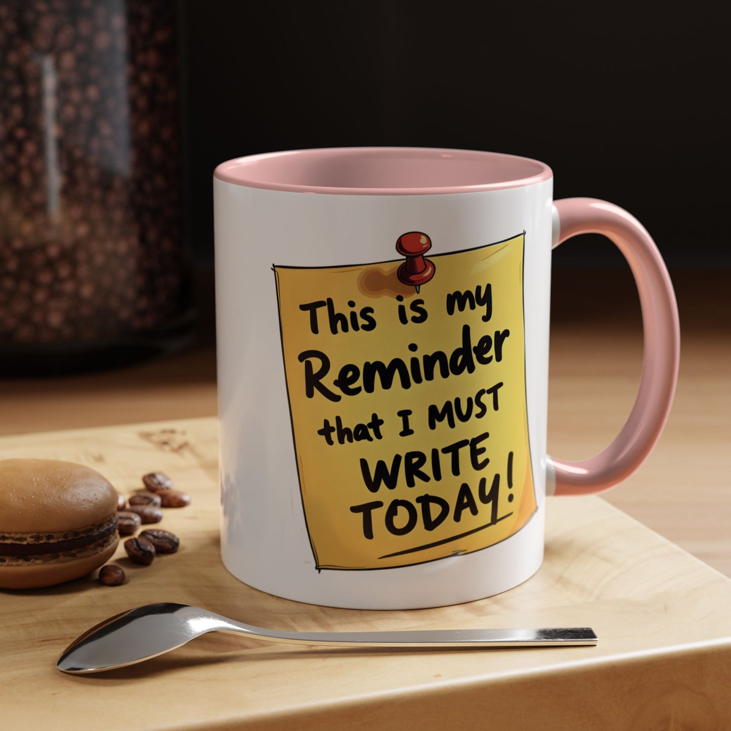 Writing Reminder Accent Coffee Mug