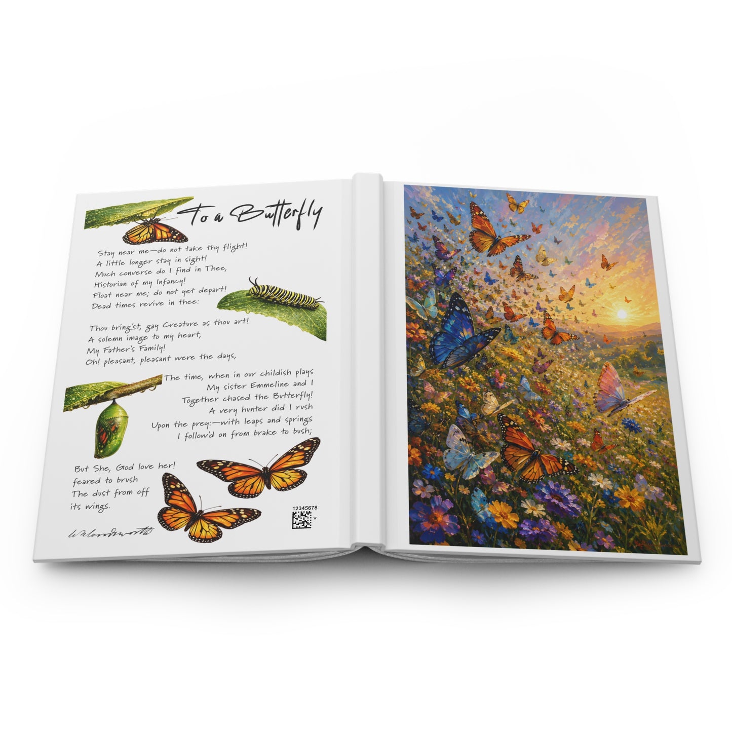 To a Butterfly Hardcover Journal — Poetry Notebook