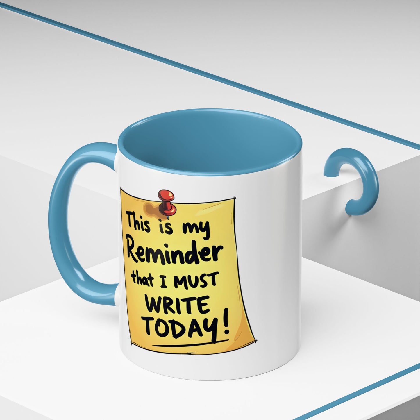 Writing Reminder Accent Coffee Mug