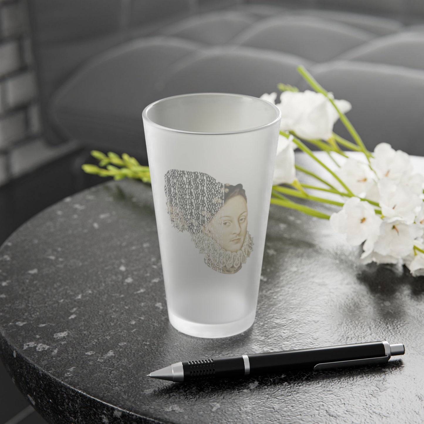 It was He who wrote To Be or not To Be - 16oz Frosted Pint Glass