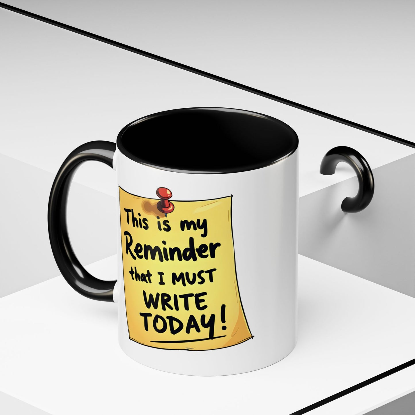 Writing Reminder Accent Coffee Mug