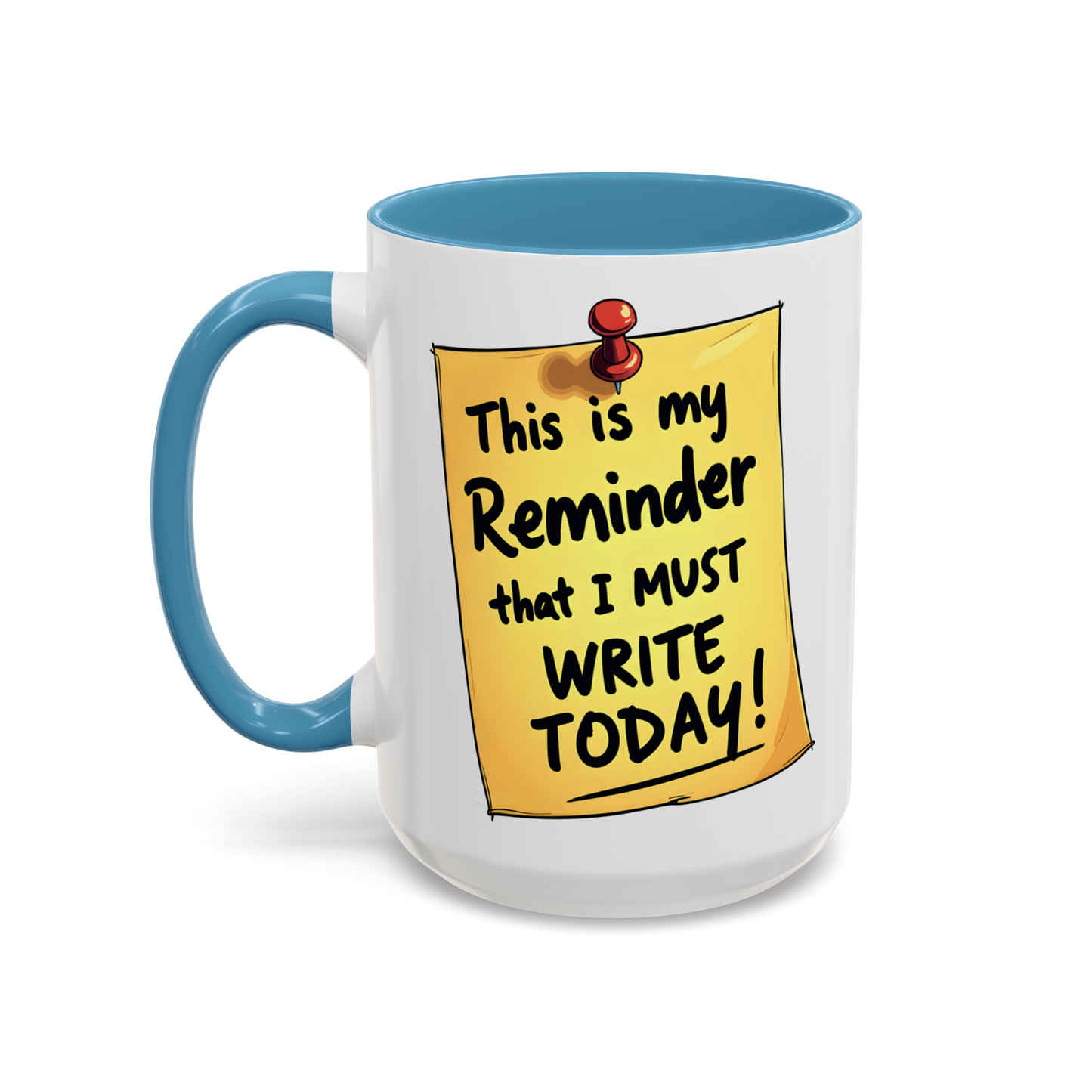Writing Reminder Accent Coffee Mug
