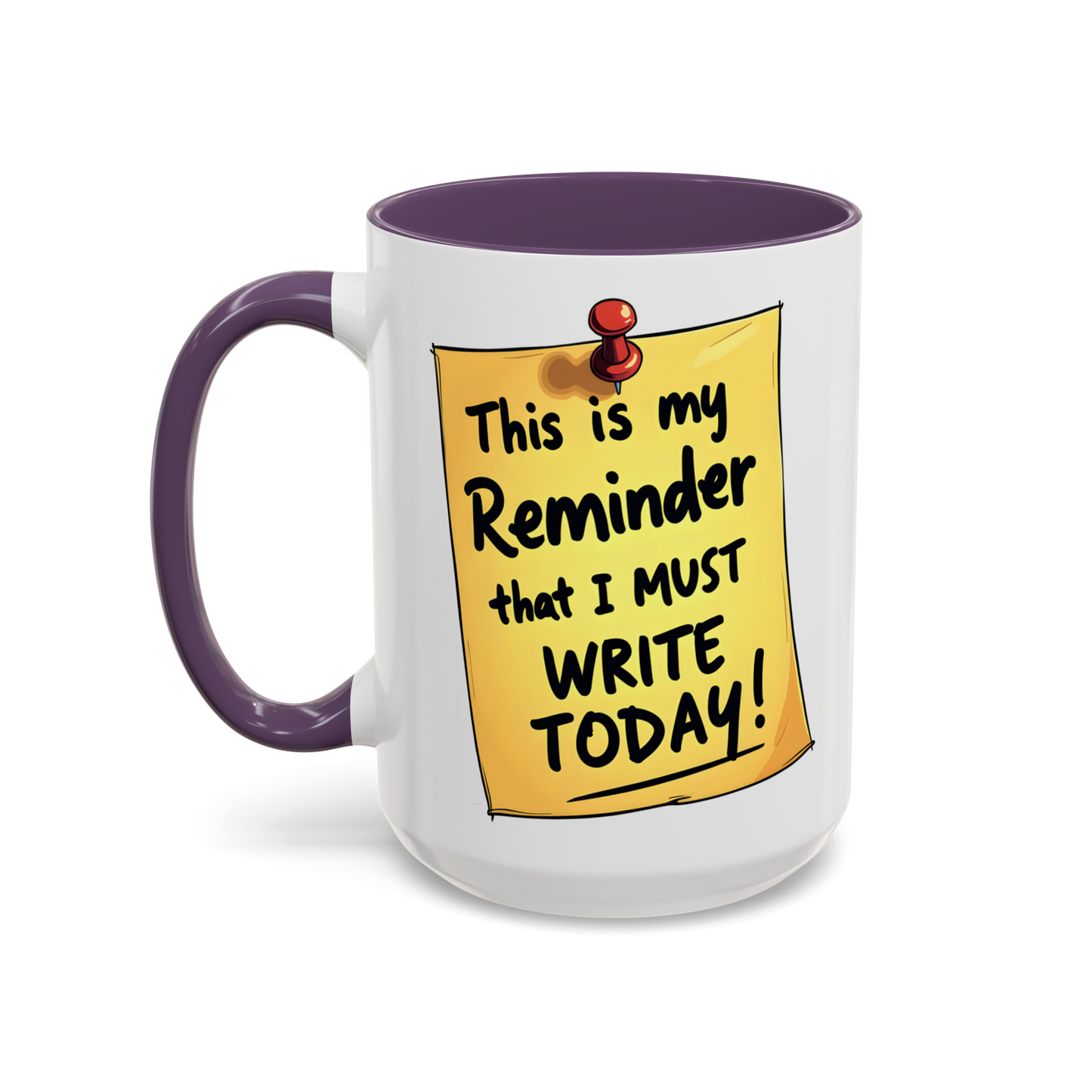 Writing Reminder Accent Coffee Mug