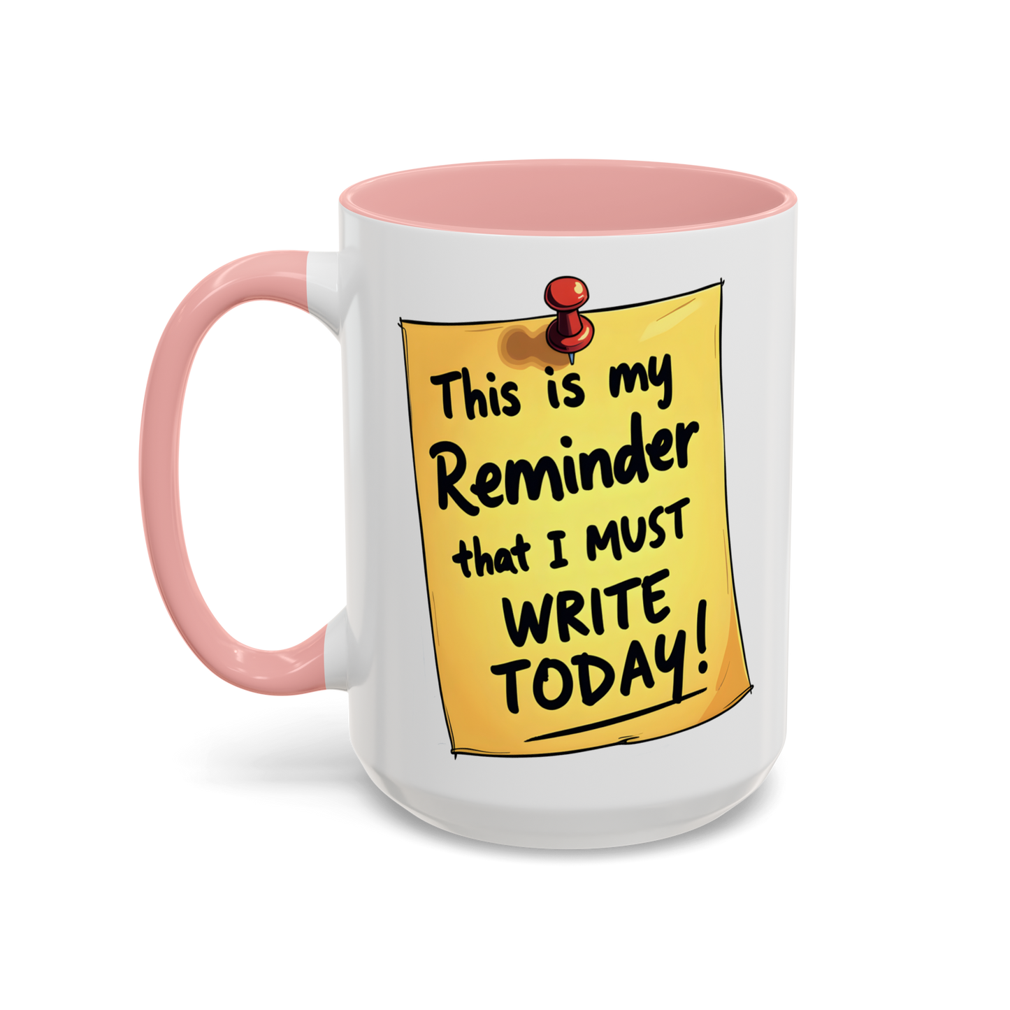 Writing Reminder Accent Coffee Mug