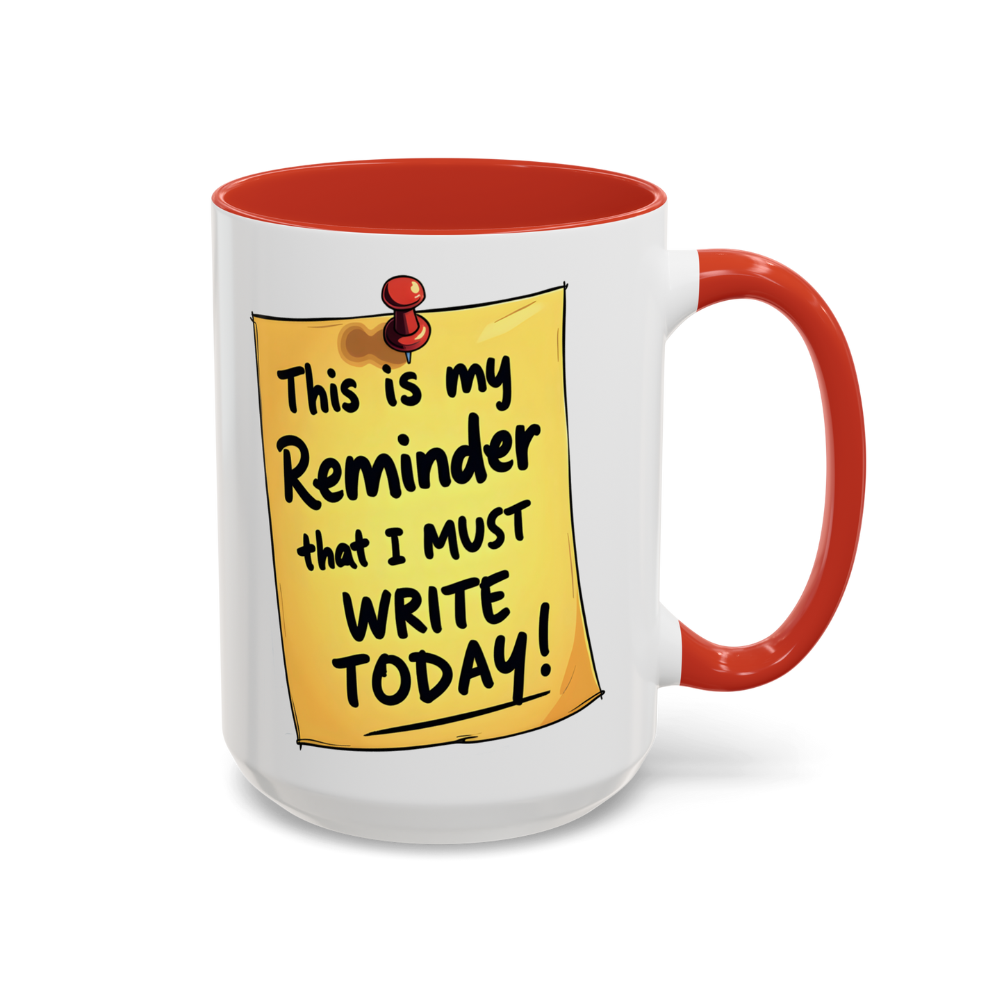 Writing Reminder Accent Coffee Mug