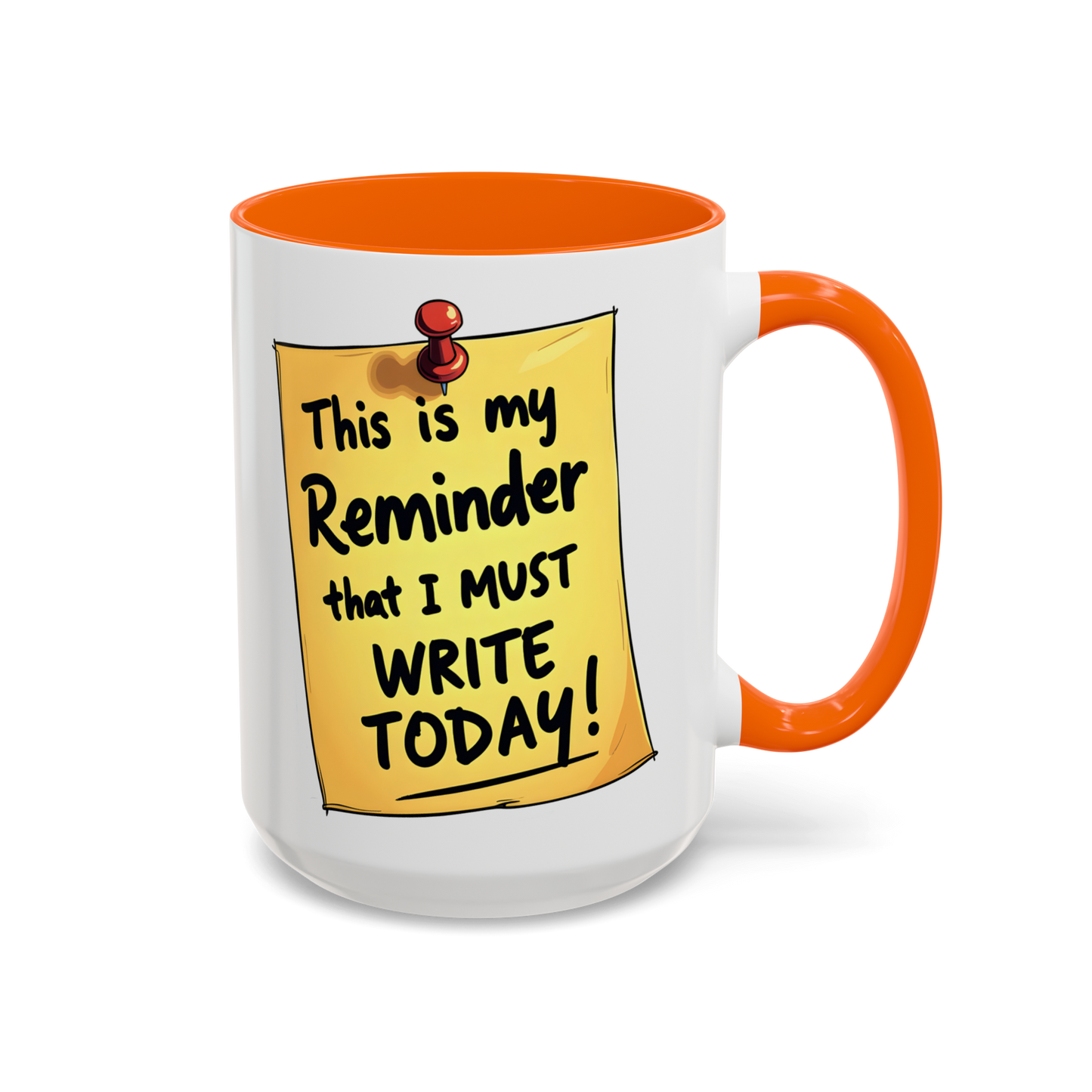Writing Reminder Accent Coffee Mug