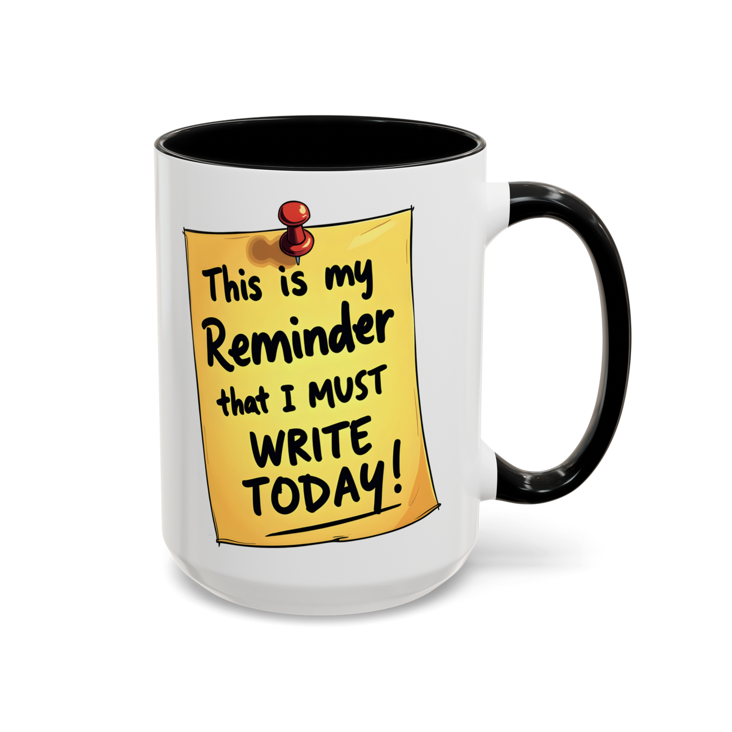 Writing Reminder Accent Coffee Mug