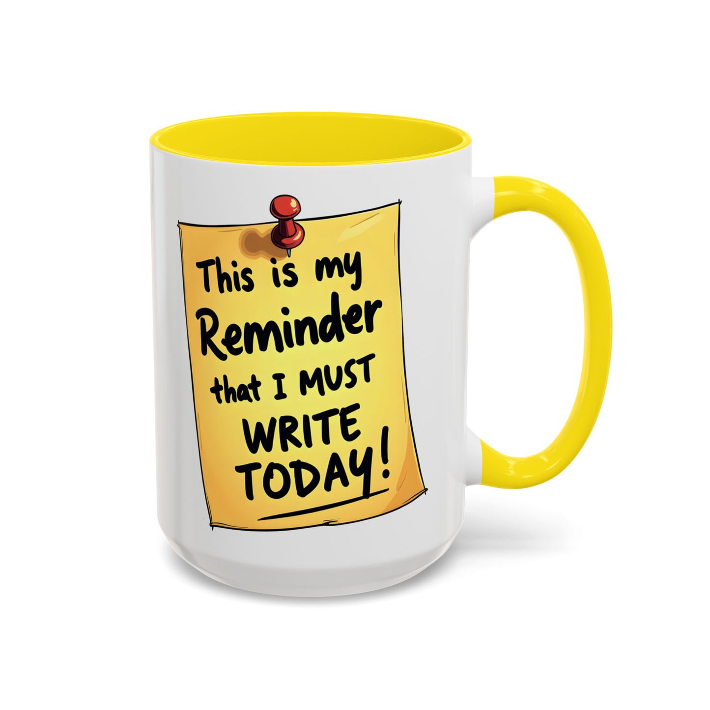 Writing Reminder Accent Coffee Mug