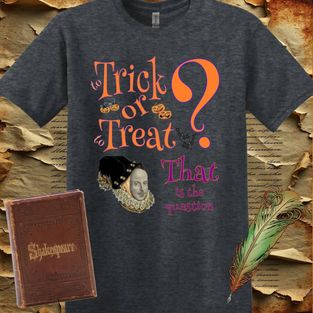 To Trick or to Treat Shakespeare Mask T-Shirt