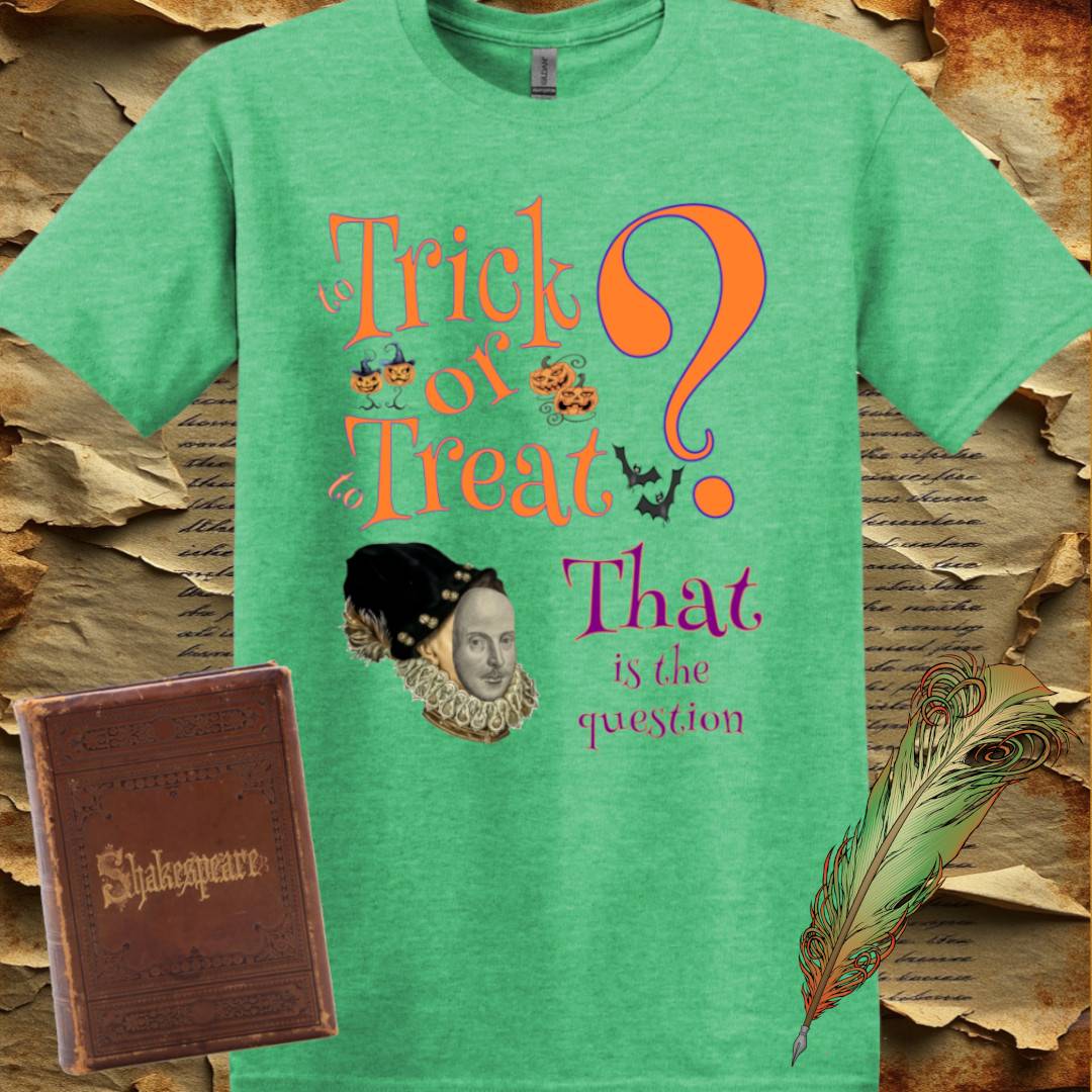 To Trick or to Treat Shakespeare Mask T-Shirt
