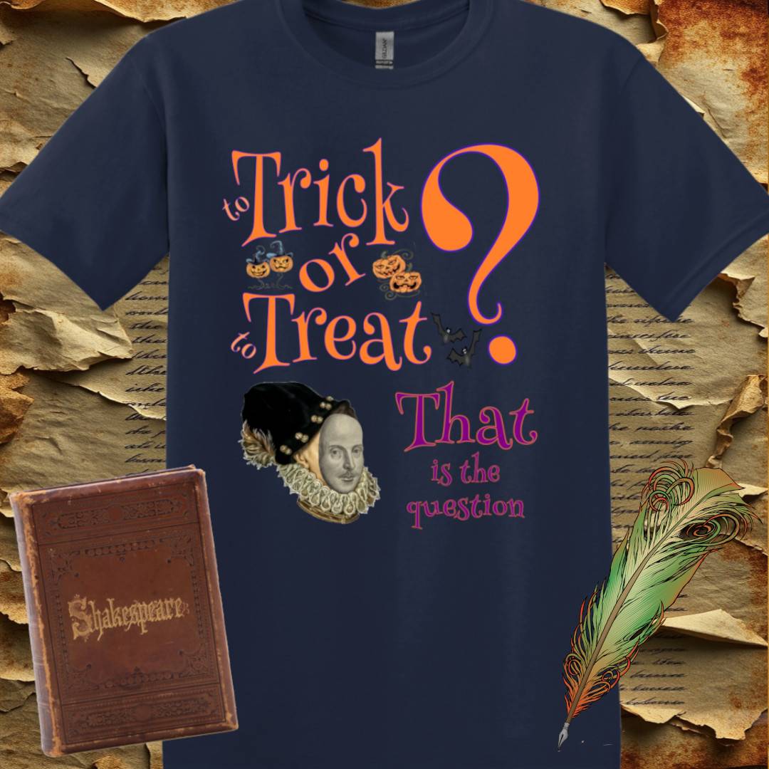 To Trick or to Treat Shakespeare Mask T-Shirt
