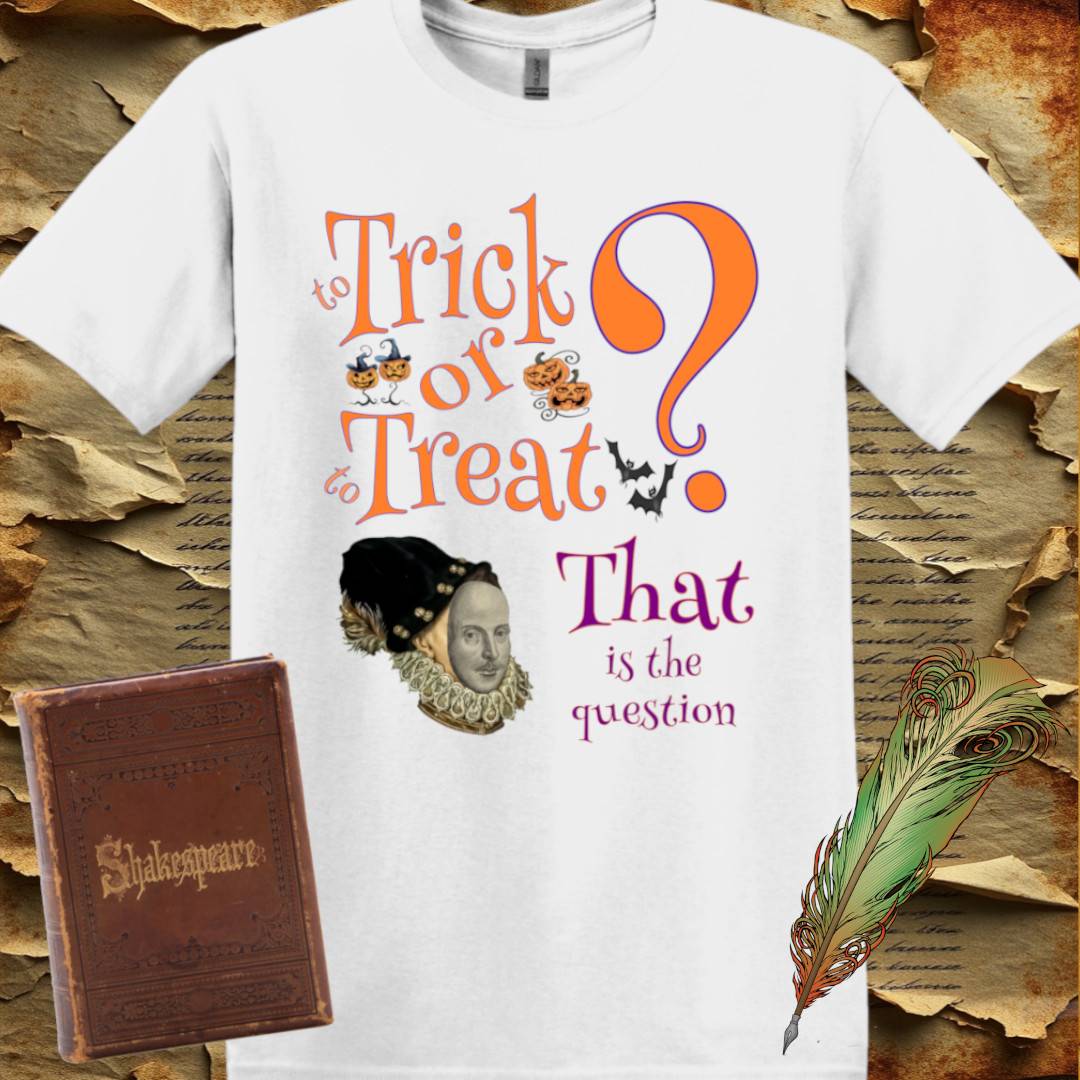 To Trick or to Treat Shakespeare Mask T-Shirt
