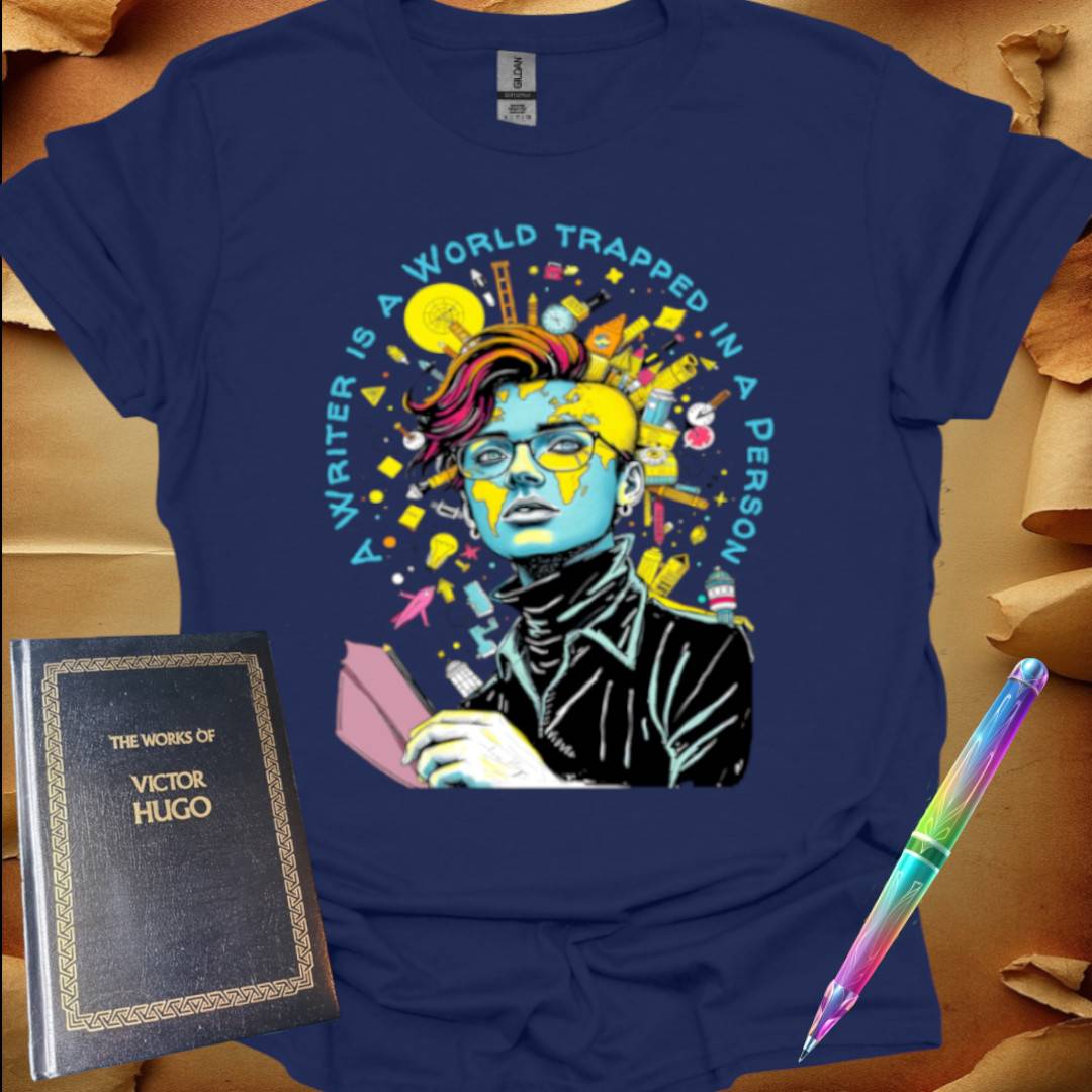 A Writer is a World trapped in a Person T-Shirt