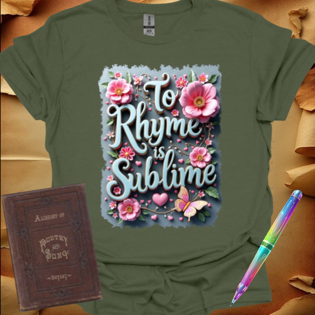 To Rhyme is Sublime Turquoise T-Shirt