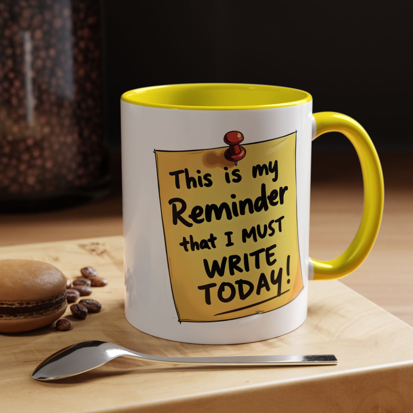 Writing Reminder Accent Coffee Mug