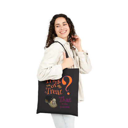 To Trick or Treat? Now that's a Question! Canvas Tote