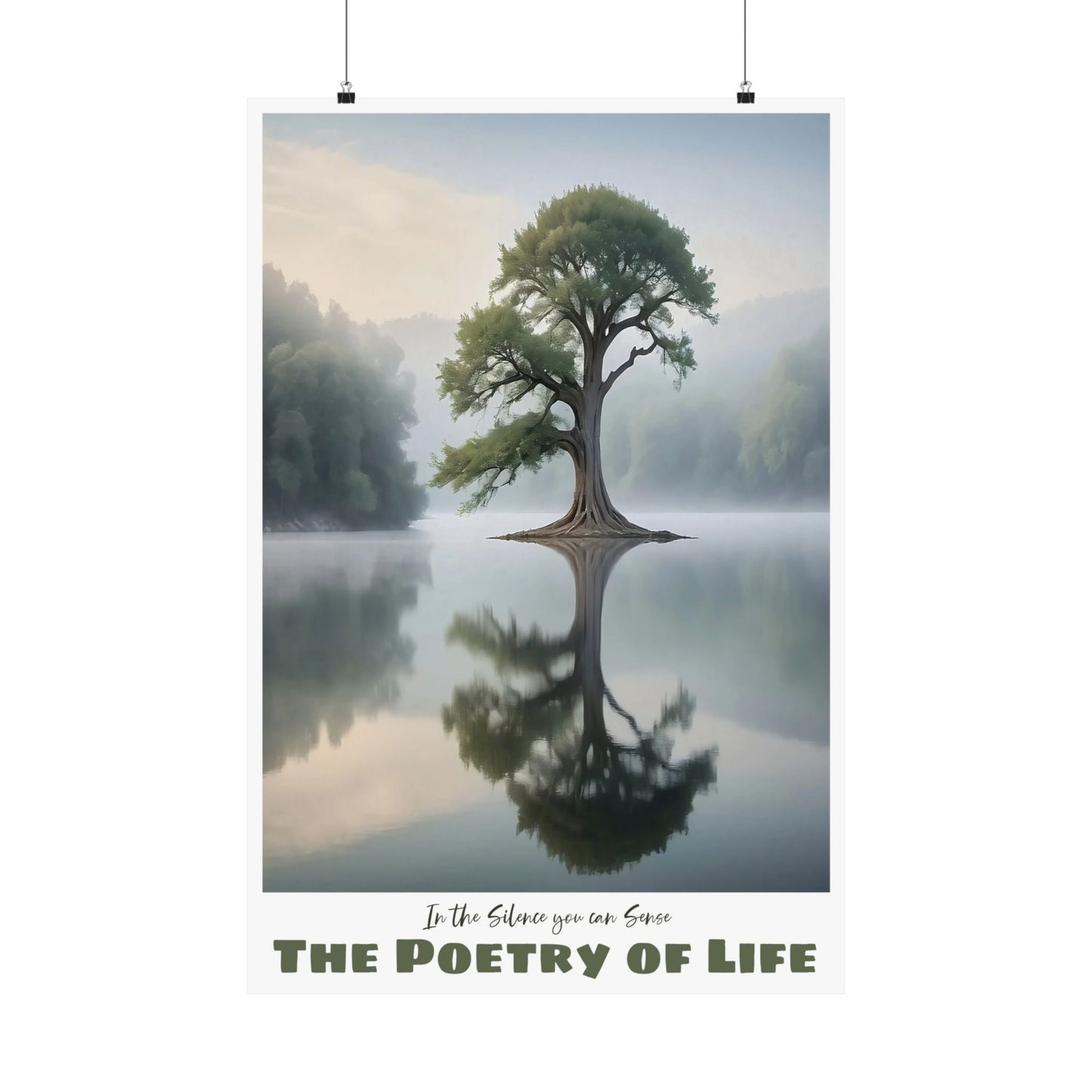 The Poetry of Life Silence —  Vertical Art Print
