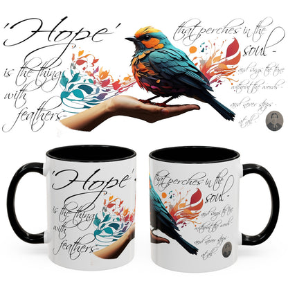 Hope is the thing with Feathers - Emily Dickinson Coffee Mug – (11/15oz)