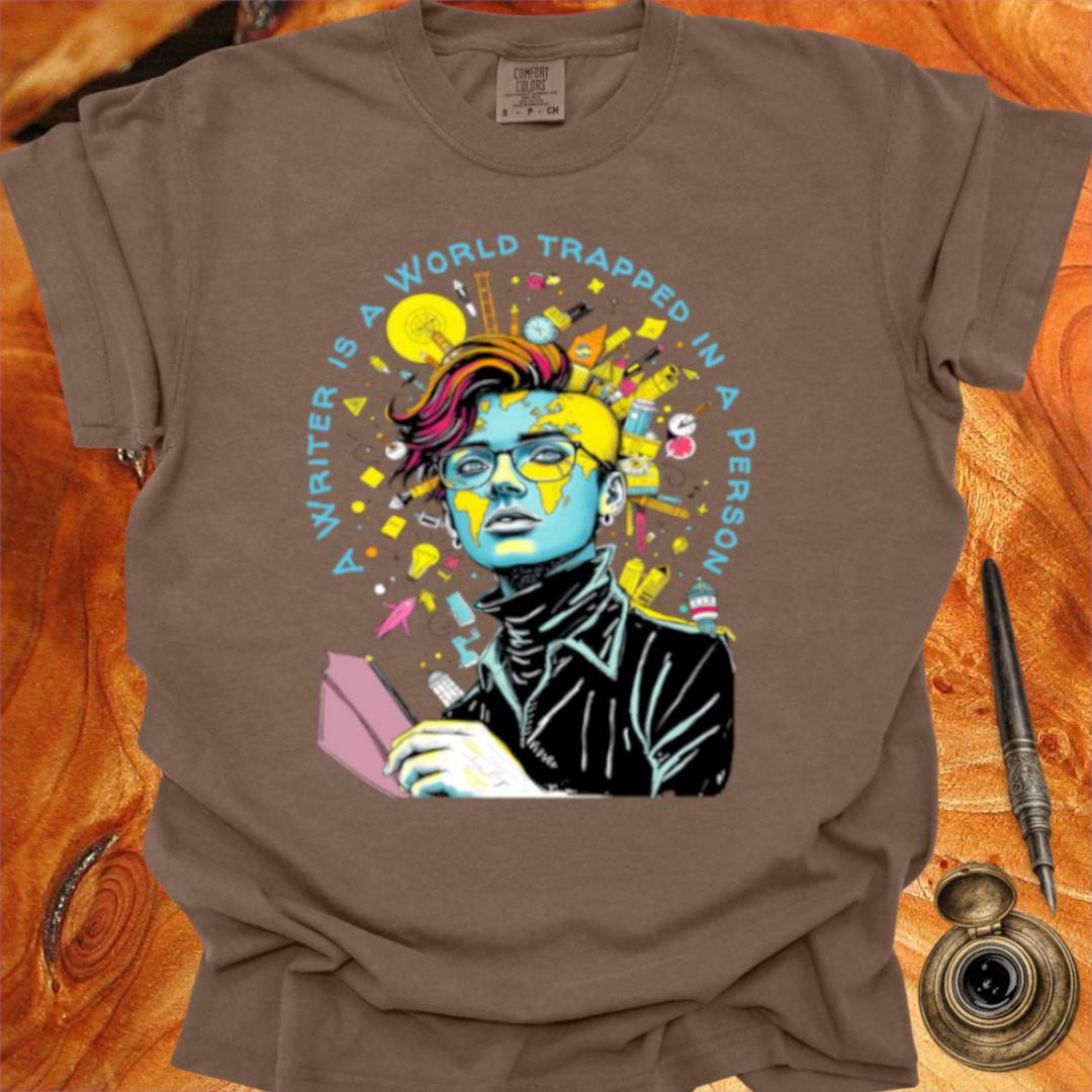 A Writer is a World trapped in a Person - Victor Hugo T-shirt