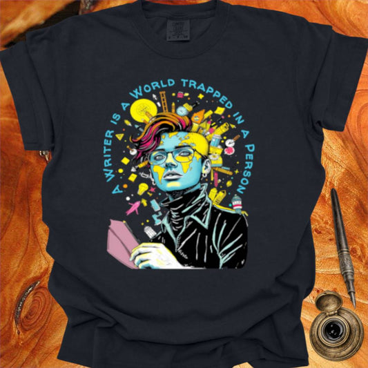 A Writer is a World trapped in a Person - Victor Hugo T-shirt