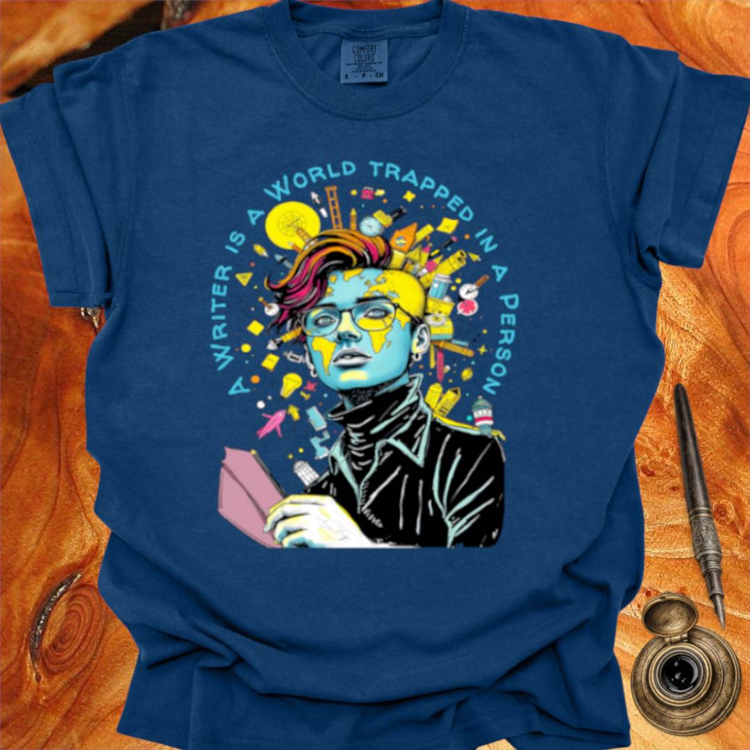 A Writer is a World trapped in a Person - Victor Hugo T-shirt