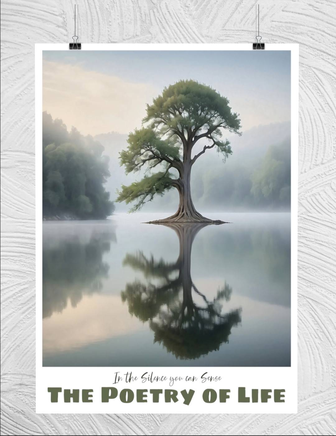 The Poetry of Life Silence —  Vertical Art Print