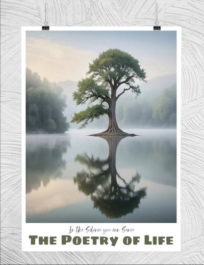 The Poetry of Life Silence —  Vertical Art Print