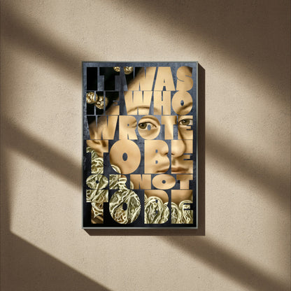 It was He who wrote To Be or not To Be —  Edward DeVere Art Print