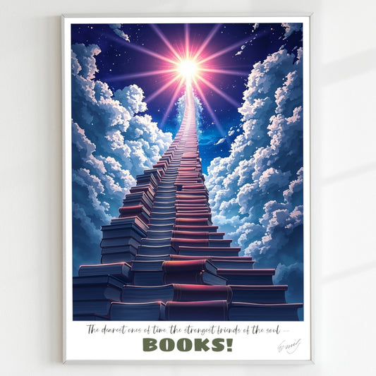 Books! Friends of the Soul —  Dickinson Art Print