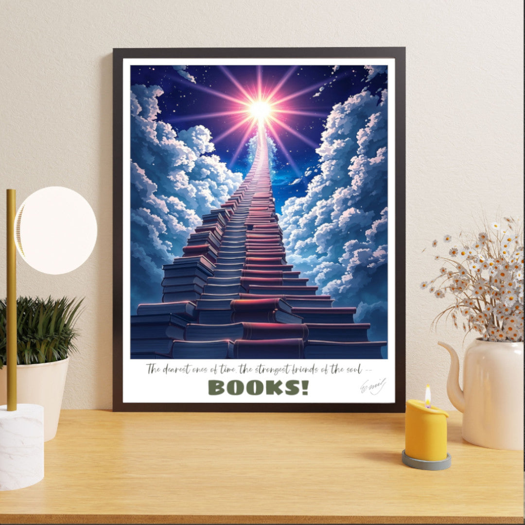 Books! Friends of the Soul —  Dickinson Art Print