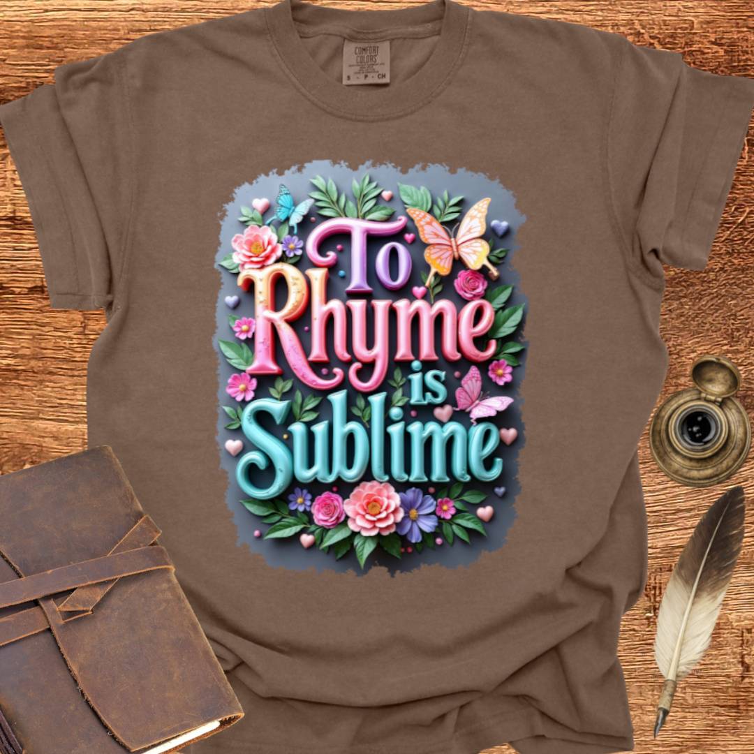 To Rhyme is Sublime - Poetry T-shirt