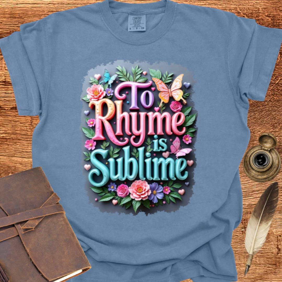 To Rhyme is Sublime - Poetry T-shirt
