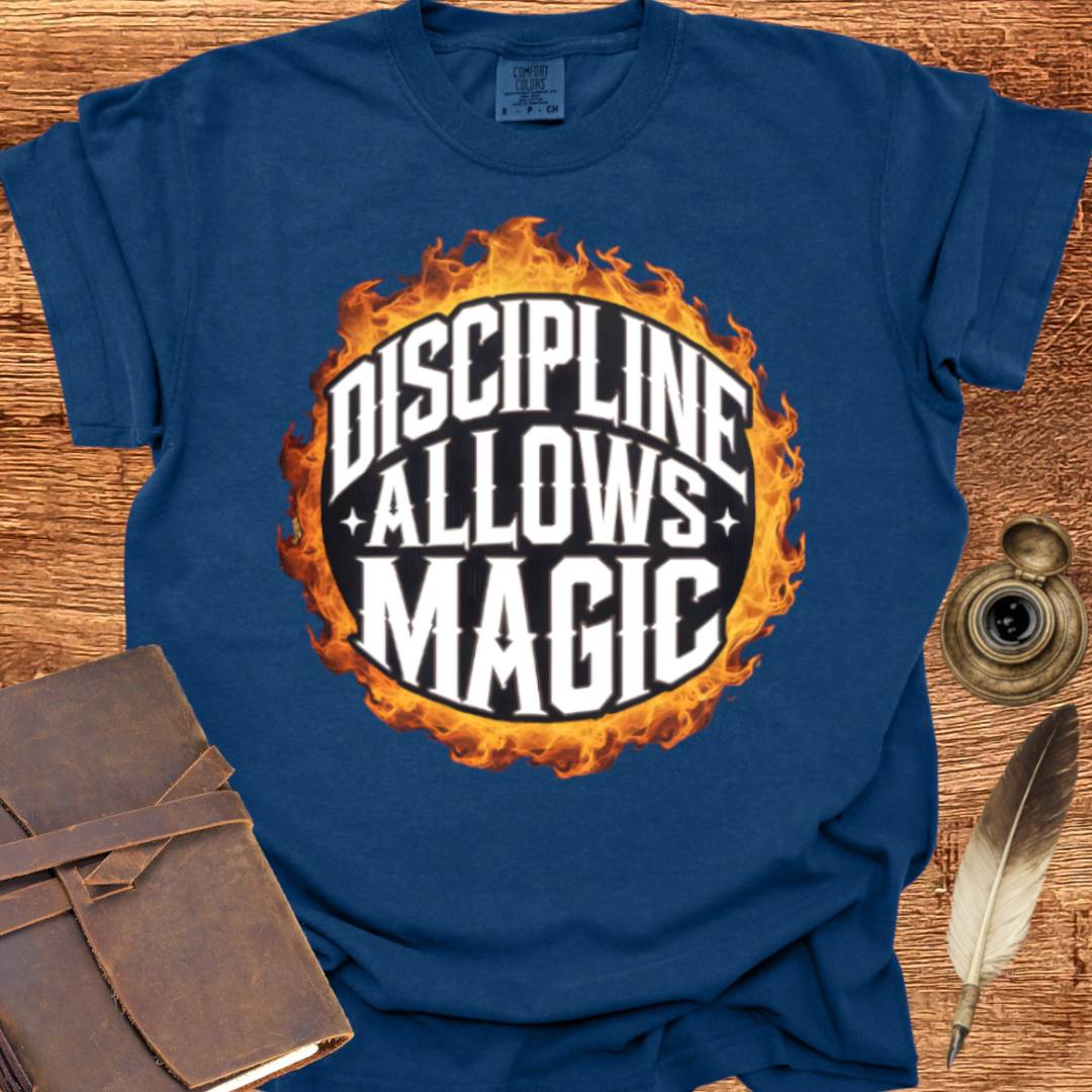 Discipline allows Magic - Poetry T-shirt