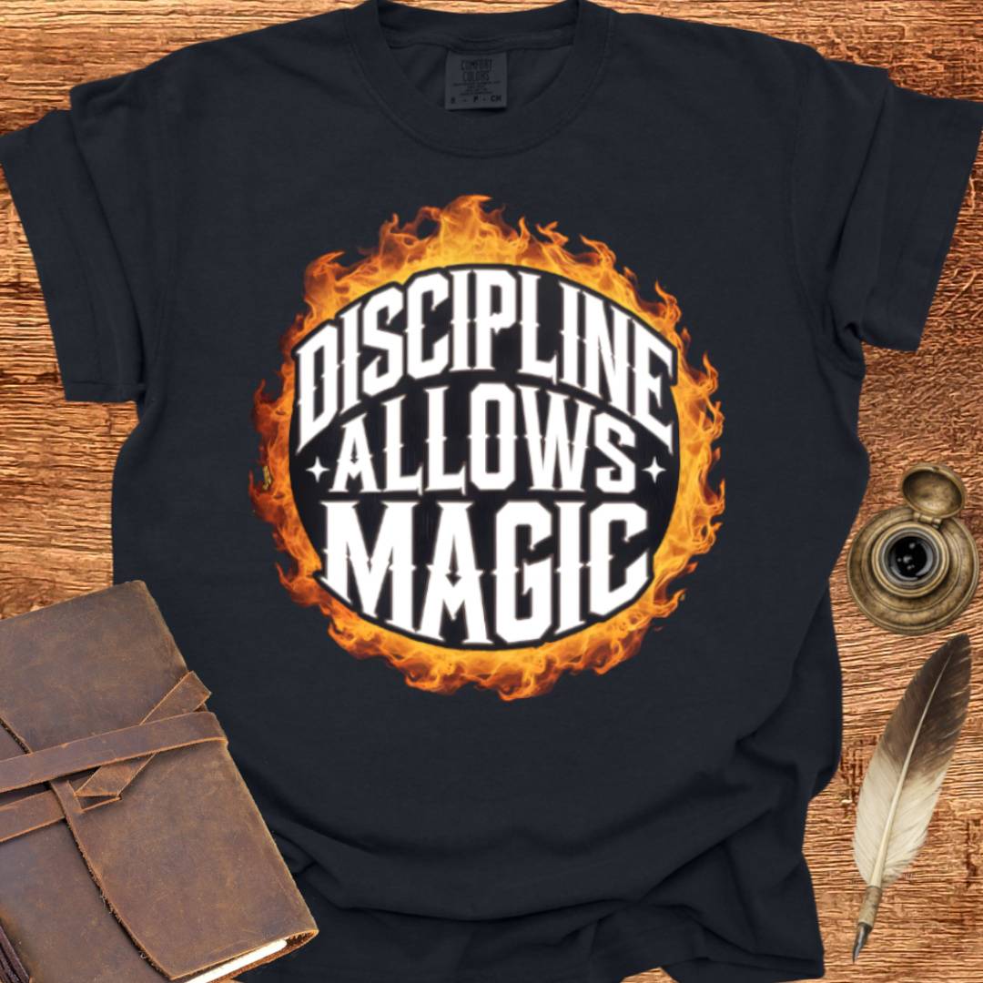 Discipline allows Magic - Poetry T-shirt