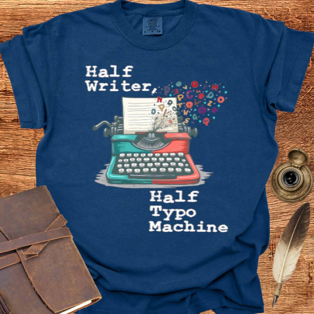 Half Writer / Half Typo Machine - Writing T-shirt