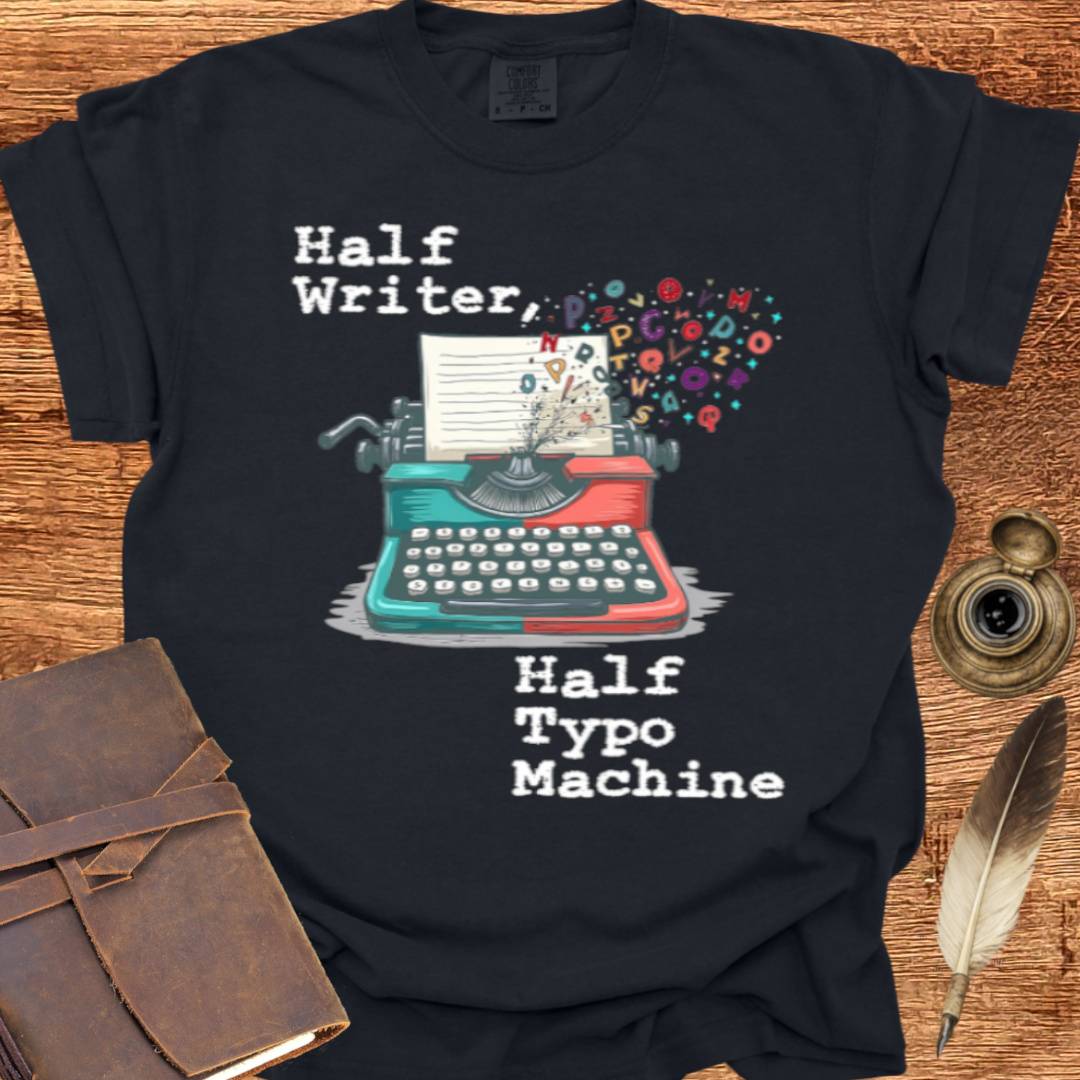 Half Writer / Half Typo Machine - Writing T-shirt