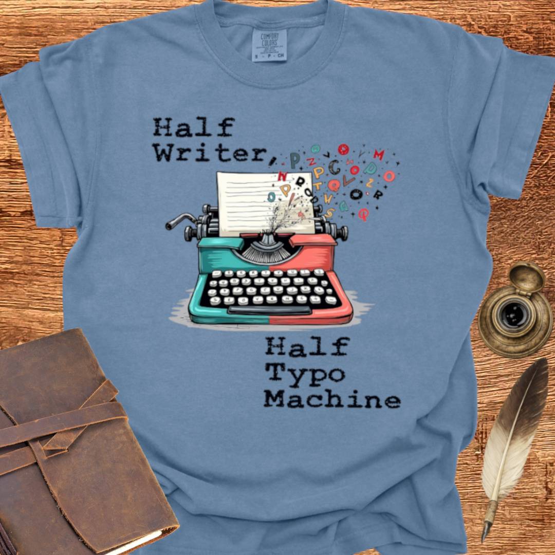 Half Writer / Half Typo Machine - Writing T-shirt