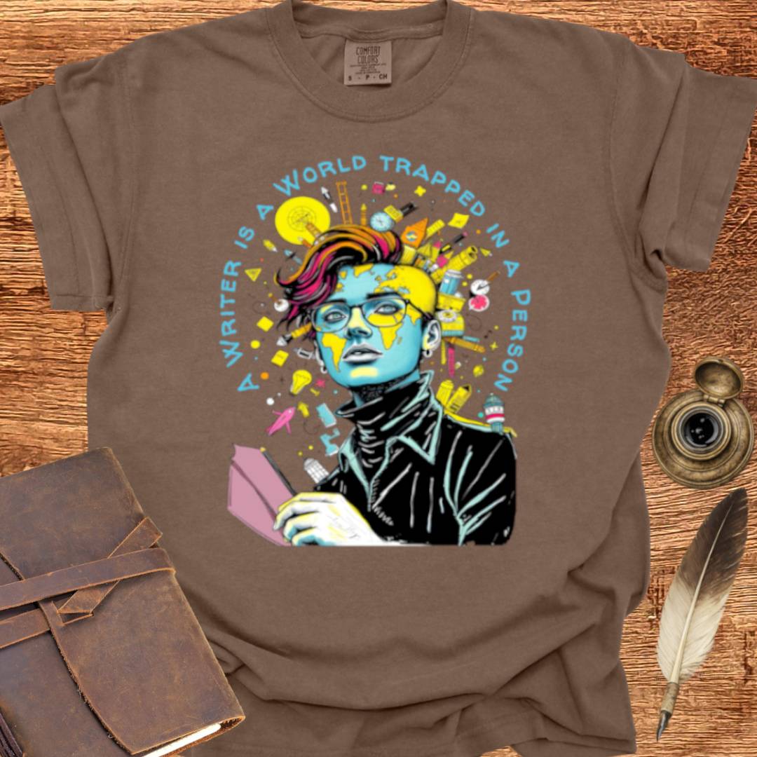 A Writer is a World trapped in a Person - Victor Hugo T-shirt