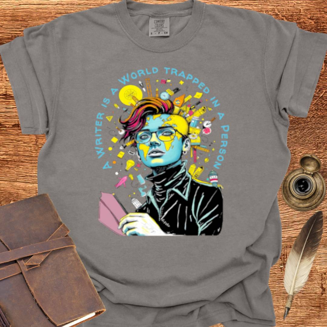 A Writer is a World trapped in a Person - Victor Hugo T-shirt