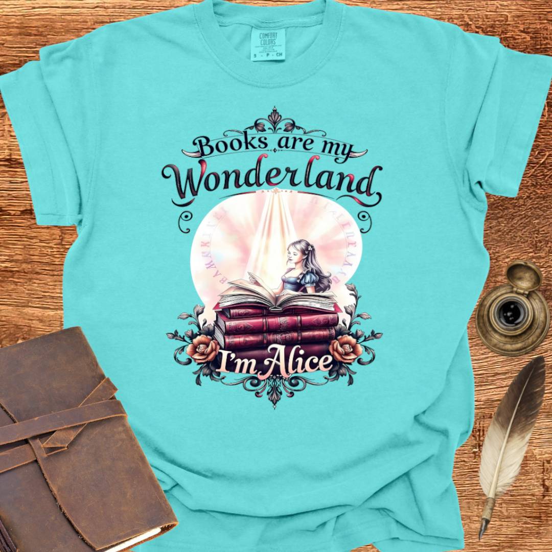 Books are my Wonderland - Writing T-shirt