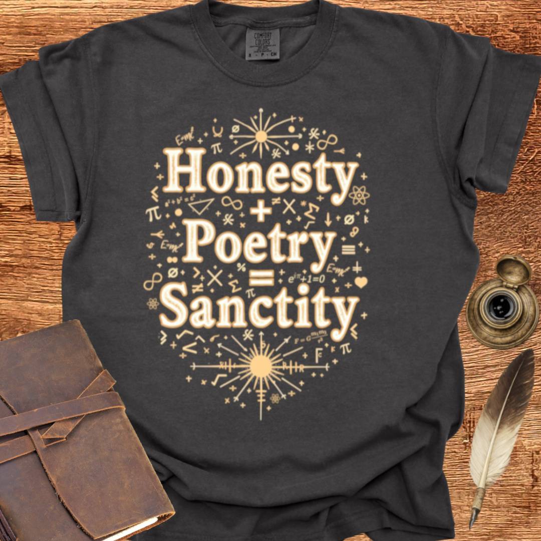 Honesty + Poetry = Sanctity - Poetry T-shirt