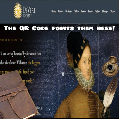 Who Wrote Shakespeare? QR Code - Shakespearean T-shirt