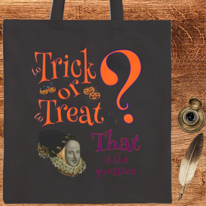 To Trick or Treat? Now that's a Question! Canvas Tote