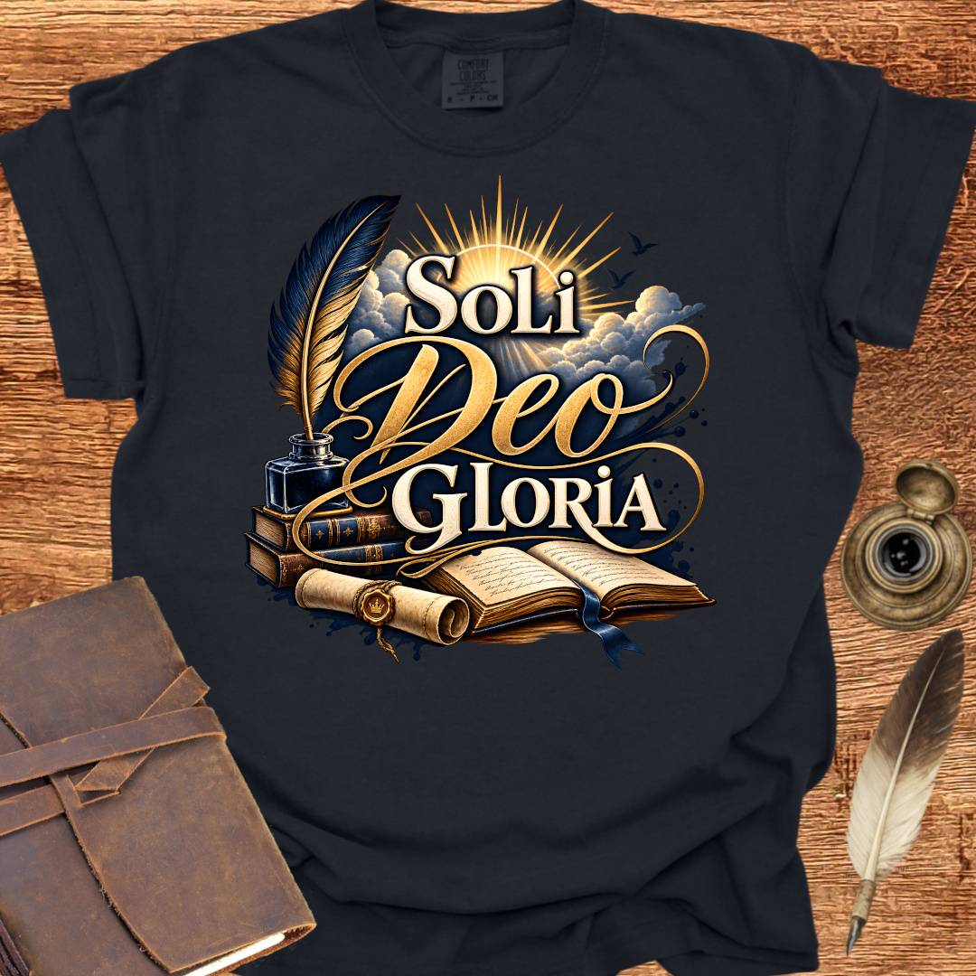 Soli Deo Gloria - Writing T-shirt